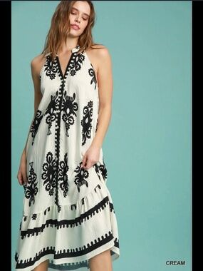 Black and White Maxi Sun dress size  Large